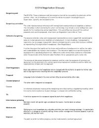 ECCFA Negotiation Glossary