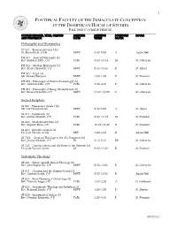 Fall 2021 Course Schedule ______Course Number, Title, Credits Meeting Meeting Schedule Room and Professor Days Times Block
