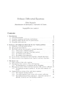 Ordinary Differential Equations