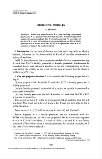 Projective Modules