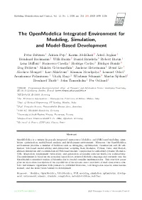 The Openmodelica Integrated Environment for Modeling, Simulation, and Model-Based Development
