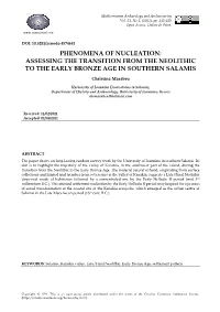Assessing the Transition from the Neolithic to the Early Bronze Age in Southern Salamis