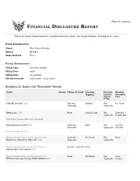 Financial Disclosure Report