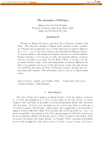 The Dynamics of Plutinos