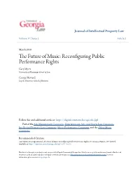 The Future of Music: Reconfiguring Public Performance Rights, 17 J