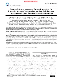 Esm1 and Stc1 As Angiogenic Factors Responsible for Protective Actions of Adipose-Derived Stem Cell Sheets on Chronic Heart Failure After Rat Myocardial Infarction