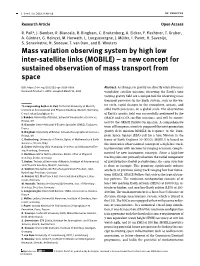 Mass Variation Observing System by High Low Inter-Satellite Links (MOBILE) – a New Concept for Sustained Observation of Mass Transport from Space