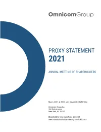 2021 Proxy Statement NOTICE of 2021 ANNUAL MEETING of SHAREHOLDERS
