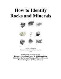 How to Identify Rocks and Minerals