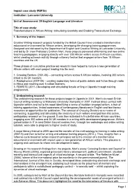 Impact Case Study (Ref3b) Institution: Lancaster University