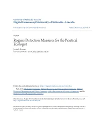 Regime Detection Measures for the Practical Ecologist Jessica L