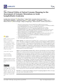 The Clinical Utility of Optical Genome Mapping for the Assessment of Genomic Aberrations in Acute Lymphoblastic Leukemia