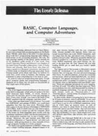 The User's Column, December 1980, BYTE Magazine