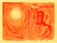 Westercon 16 Program Boklet.Pdf