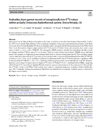 Andradite Skarn Garnet Records of Exceptionally Low Δ18o Values Within an Early Cretaceous Hydrothermal System, Sierra Nevada, CA