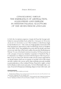 Configuring Virtue: the Emergence of Abstraction, Allegoresis and Emblem in Swedish Figural Sculpture of the Seventeenth Century