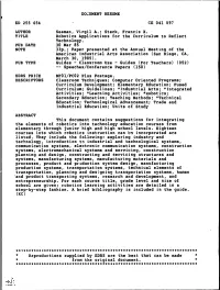 DOCUMENT RESUME Seaman, Virgil A.; Steck, Francis X. Robotics Applications for the Curriculum to Reflect 33P