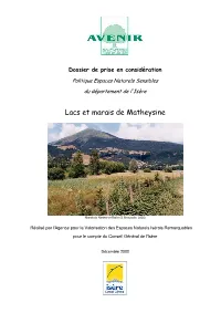 Lacs Et Marais De Matheysine