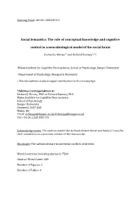 The Role of Conceptual Knowledge and Cognitive Control in A