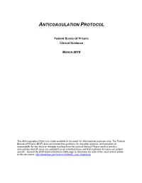 Anticoagulation Protocol