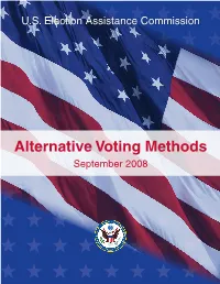 Alternative Voting Methods September 2008