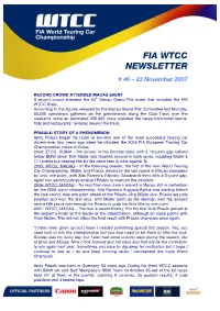 Fia Wtcc Newsletter