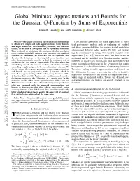 Global Minimax Approximations and Bounds for the Gaussian Q-Functionbysumsofexponentials 3