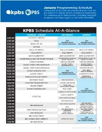 KPBS Schedule At-A-Glance