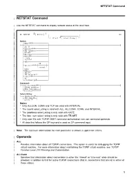 NETSTAT Command