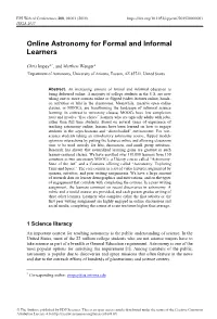 Online Astronomy for Formal and Informal Learners