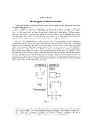 Phonological Notations As Models*