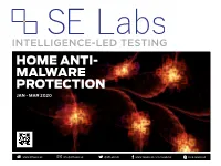 Q1 Home Anti-Malware Protection Jan-Mar 2020