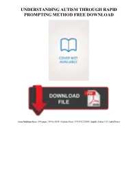 Understanding Autism Through Rapid Prompting Method Free Download
