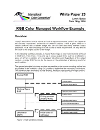 White Paper 23 RGB Color Managed Workflow Example