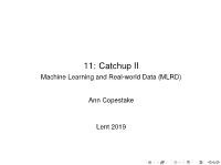 11: Catchup II Machine Learning and Real-World Data (MLRD)