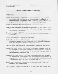 Marine Charts and Navigation