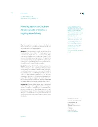 Mortality Patterns in Southern Adriatic Islands of Croatia: a Registry-Based