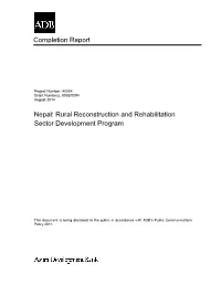 Nepal: Rural Reconstruction and Rehabilitation Sector Development Program