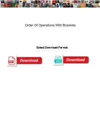Order of Operations with Brackets