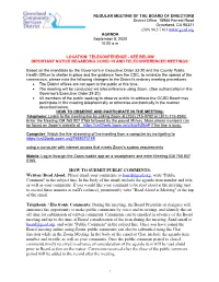 Please Email Your Comments to Board@Gcsd.Org, Write "Public Comment" in the Subject Line