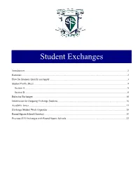 Student Exchanges
