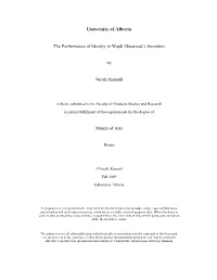 Thesis Submitted to the Faculty of Graduate Studies and Research
