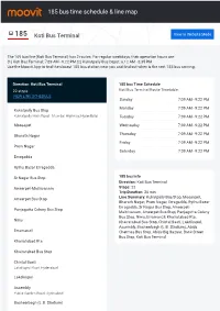 185 Bus Time Schedule & Line Route