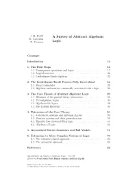 A Survey of Abstract Algebraic Logic 15 Bras