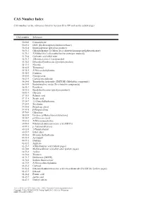 CAS Number Index 255