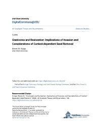 Granivores and Restoration: Implications of Invasion and Considerations of Context-Dependent Seed Removal