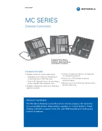 MC SERIES Deskset Controllers