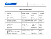 Ministers of State and Their Constituency