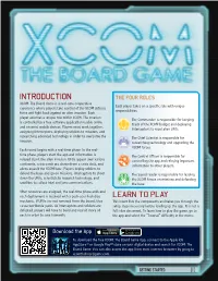 Rules Insert for XCOM: the Board Game