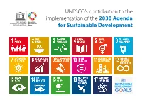 UNESCO's Contribution to the Implementation of the 2030 Agenda